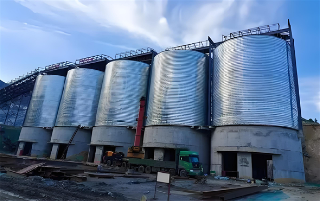 宁河螺旋卷板仓施工现场